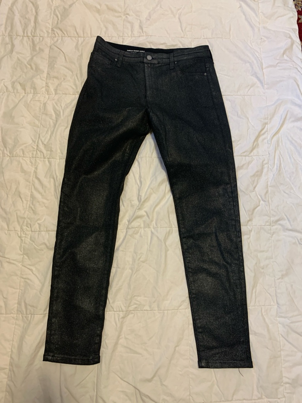 Adriano GOLDSCHMIED Farrah skinny black sparkly jeans, 29/29